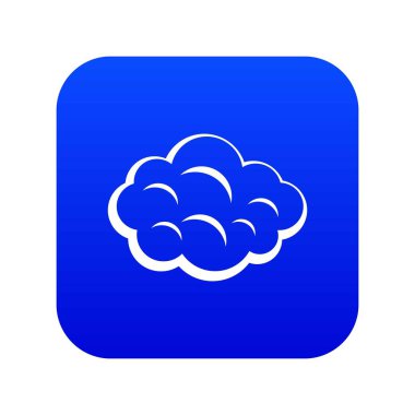 Yaz bulutu simgesi dijital mavi