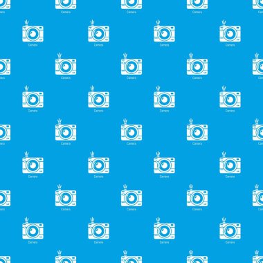 Kamera desen vektör kesintisiz mavi