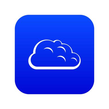 Fırtına bulutu simgesi dijital mavi
