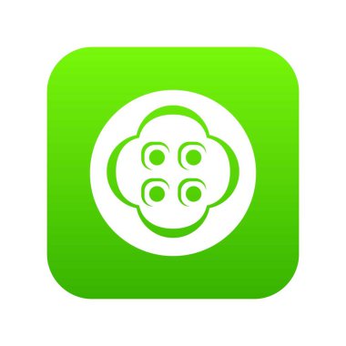 Yeşil simge vektör elbise düğme