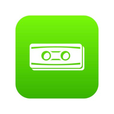 Plastik düğme simgesi yeşil vektör