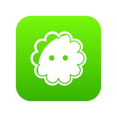 Düğme simgesi yeşil vektör çiçek