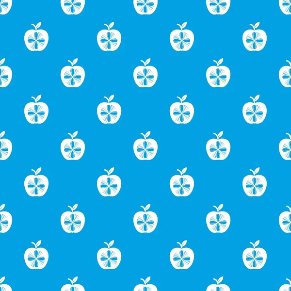 Modèle Apple vecteur sans couture bleu — Image vectorielle