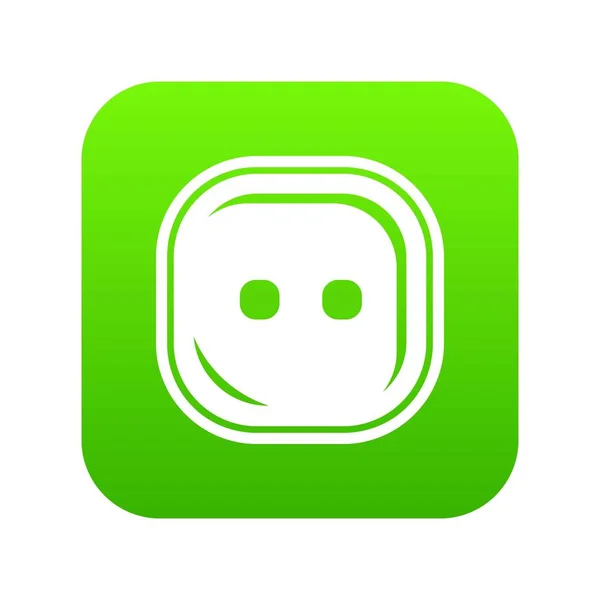 Artigianato pulsante icona vettoriale verde — Vettoriale Stock