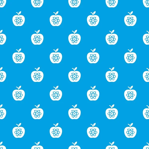 Modèle Eco pomme vecteur sans couture bleu — Image vectorielle