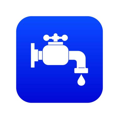 Su dokunun simgesi dijital mavi