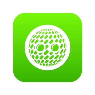 Disko düğme simgesi yeşil vektör