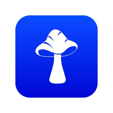 Büyük mantar simge dijital mavi