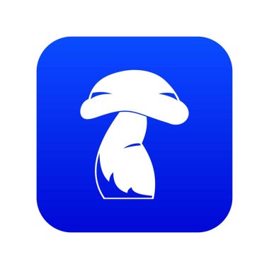 İyi mantar simgesi dijital mavi