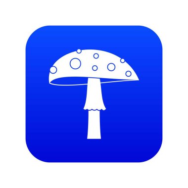Amanita simgesi dijital mavi
