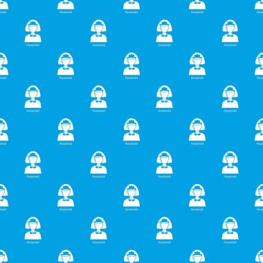 Hizmetçi desen vektör kesintisiz mavi