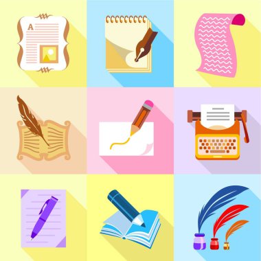 Scribe Icons set, karikatür tarzı