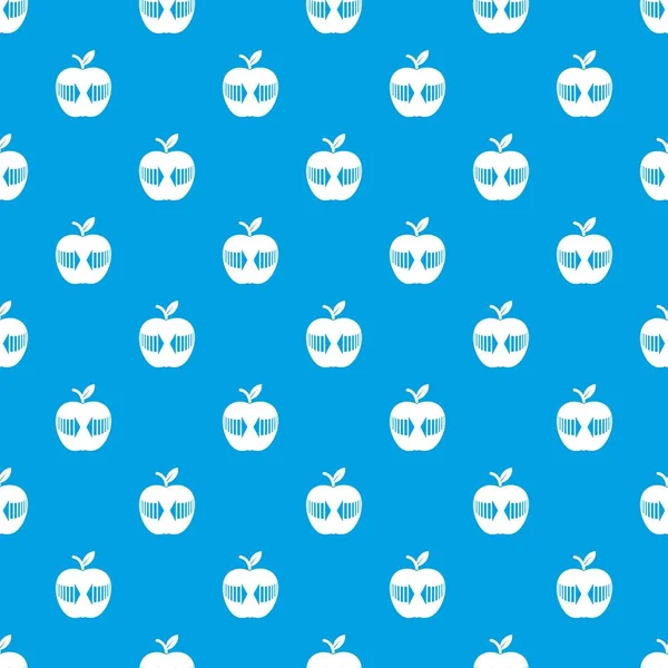 矢印アップル パターン ベクトル シームレスな青 — ストックベクタ