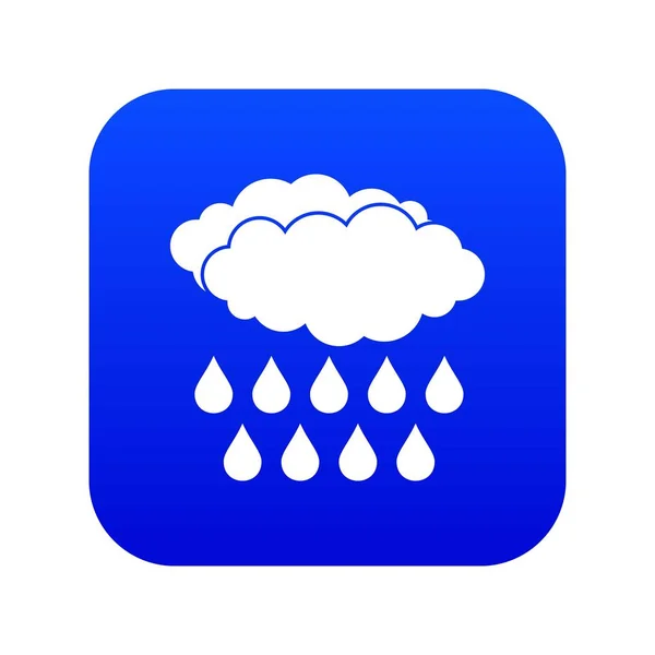 Icono de lluvia azul digital — Vector de stock