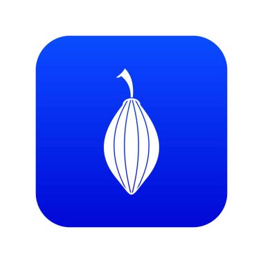 Siyah kakule pod simgesi dijital mavi