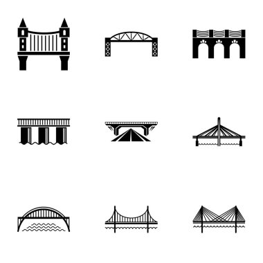 Kaldırım Icons set, basit tarzı