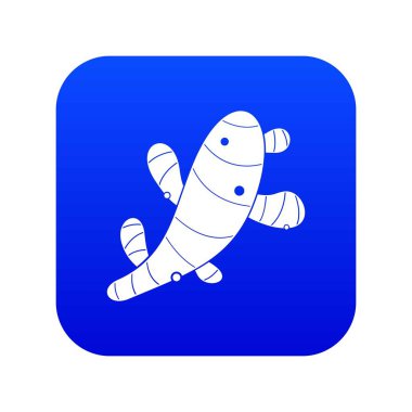 Zencefil simgesi dijital mavi