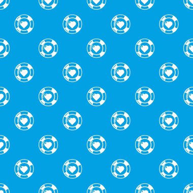 Casino chips desen vektör kesintisiz mavi