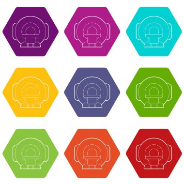 9 vektör tomograph Icons set