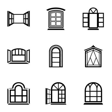 Icons set, basit tarzı havalandırın