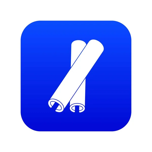 Palitos de canela icono digital azul — Archivo Imágenes Vectoriales