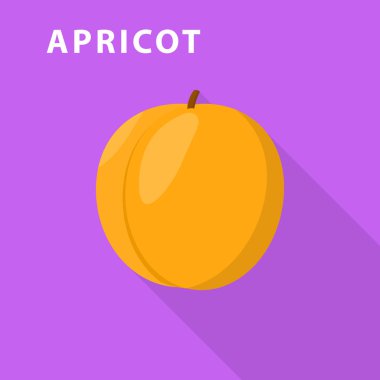 Kayısı simgesi, düz stil