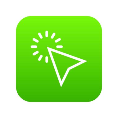 Tıklatın simgesi dijital yeşil