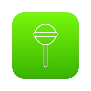 Yuvarlak lolipop yeşil simge vektör