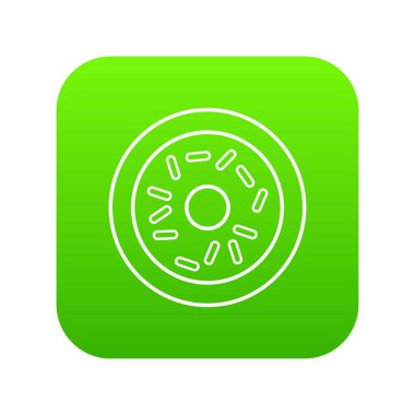 Çörek yeşil simge vektör