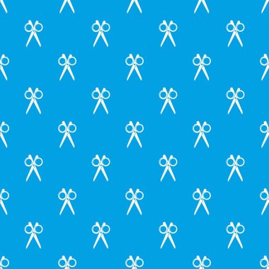 Makas desen vektör kesintisiz mavi