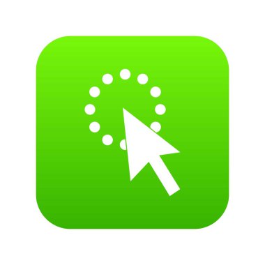 Tıklatın simgesi dijital yeşil