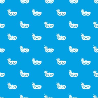 Karnaval maskesi desen vektör kesintisiz mavi