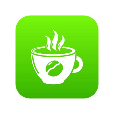 Fincan kahve simge yeşil vektör