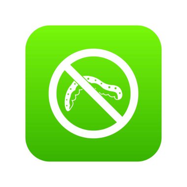 Hiçbir tırtıl işareti simgesi dijital yeşil