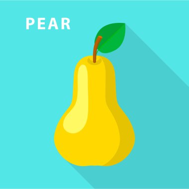 Eko armut simgesi, düz stil