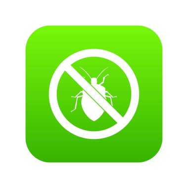 Hiçbir hata işareti simgesi dijital yeşil