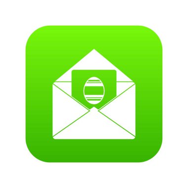 Paskalya kartı simgesi dijital yeşil