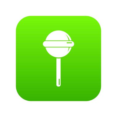 Yuvarlak lolipop yeşil simge vektör