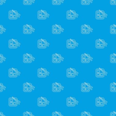 Suşi desen vektör kesintisiz mavi