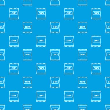 Cips desen vektör kesintisiz mavi