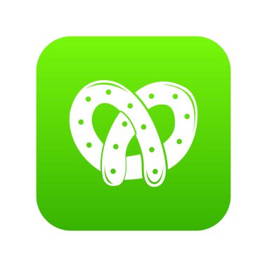 Tuzlu kraker yeşil simge vektör