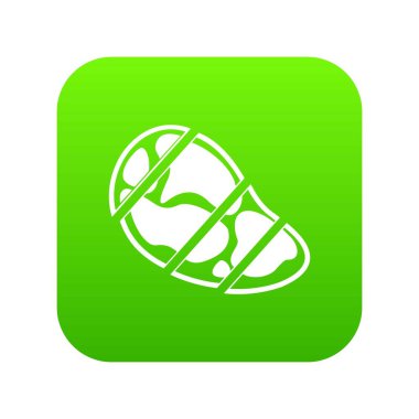 Biftek simgesi dijital yeşil