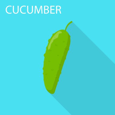 Salatalık simgesi, düz stil