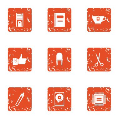 Bilgisayar bakım simgeler kümesi, grunge tarzı