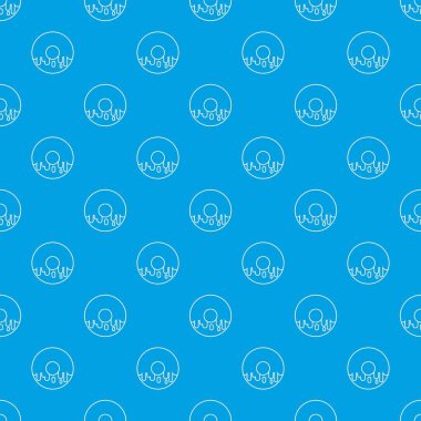 Çörek desen vektör kesintisiz mavi