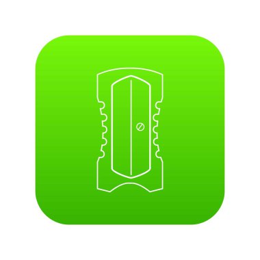 Kalemtıraş yeşil simge vektör