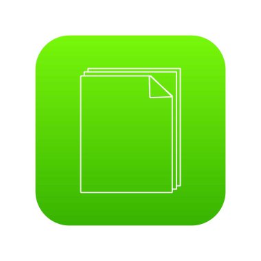 Kağıt yeşil simge vektör