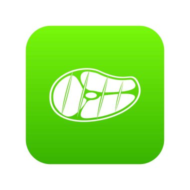 Biftek simgesi dijital yeşil