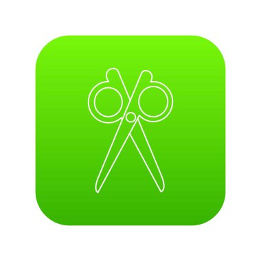 Makas yeşil simge vektör