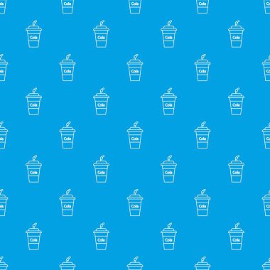 Cola plastik cam desen vektör kesintisiz mavi